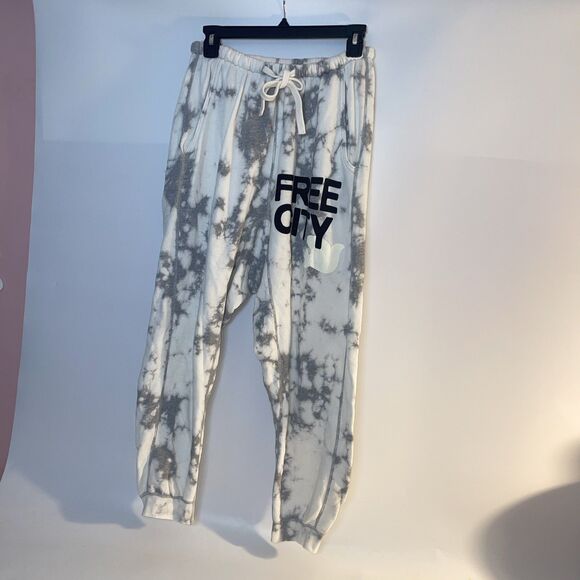 FREECITY SUPERBLEACHOUT Pocket Sweatpants White Storm Women’s Size XS Free City - Picture 6 of 13